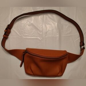 Brown Fanny Pack Waist Bag Adjustable Strap Travel Belt Pouch Universal Thread